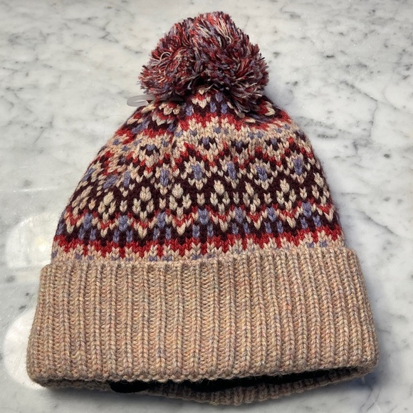 Free People First Frost Fairisle Pom Pom Beanie NEW main image 5